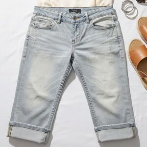 LUXIRIES Women’s Grey Capri Denim Jeans